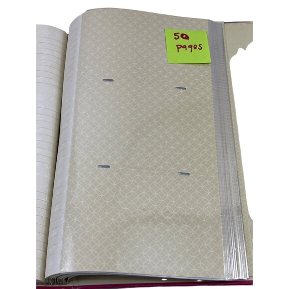 Floral Photo Album With Burgundy Accent Slip-In Pages By Connoisseur Frames 96a - Picture 3 of 13